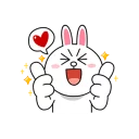 👍 emoji LINE Characters in Love! Telegram sticker 15 of 40
