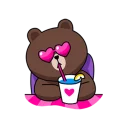 ❤ emoji LINE Characters in Love! Telegram sticker 23 of 40