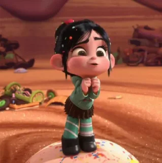 🍭 emoji Vanellope♡ ¦ @gvcciburry ୭̥⋆*｡ Telegram sticker 15 of 17