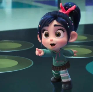 🍭 emoji Vanellope♡ ¦ @gvcciburry ୭̥⋆*｡ Telegram sticker 11 of 17