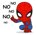 🙅 emoji Spider-Man: Homecoming @stickerscar Telegram sticker 6 of 24