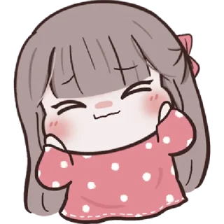 👩 emoji Chubby Girl [ ENG Ver. ] @wearexosticker Telegram sticker 10 of 40