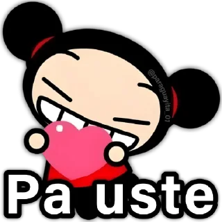 Sticker from ❤️👧🏻 Pucca y Garu 👦🏻❤️