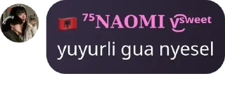 Sticker from punya naomii yang ngambil pantat nya kerlap kerlip