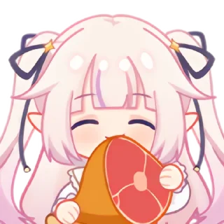 🍖 emoji 真白花音 Telegram sticker 8 of 96