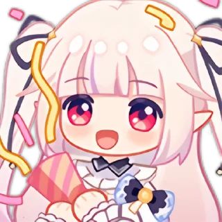 🎉 emoji 真白花音 Telegram sticker 7 of 96
