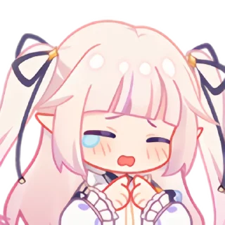 😢 emoji 真白花音 Telegram sticker 4 of 96