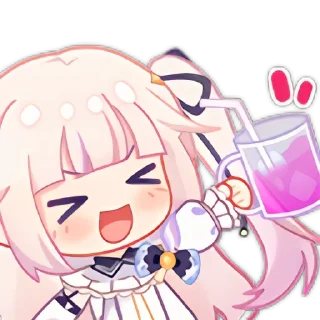 🍻 emoji 真白花音 Telegram sticker 6 of 96
