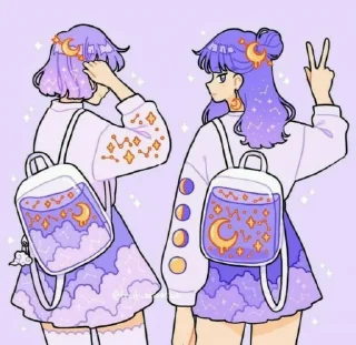 ✌️ emoji anime reaction ♡︎ @pinkandpurplethings Telegram sticker 8 of 20