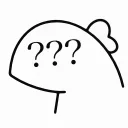 ❔ emoji 小恐龙矢量版 @OverflowCat Telegram sticker 7 of 45