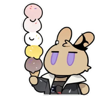 🍦 emoji fluffy明日方舟 Telegram sticker 18 of 48