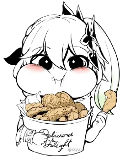 🍗 emoji @GlobalAnimeCommunityOfficial Telegram sticker 23 of 120