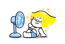 😌 emoji LINE Characters: Cute and Soft Summer Telegram sticker 15 of 25