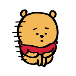😢 emoji 小熊維尼 表情貼（nagano插畫版） Telegram sticker 23 of 40