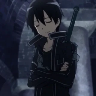 😌 emoji Kirigaya kazuto Telegram sticker 16 of 55