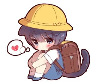 ❤️ emoji @S0FTDEV1L going to school Telegram sticker 21 of 25