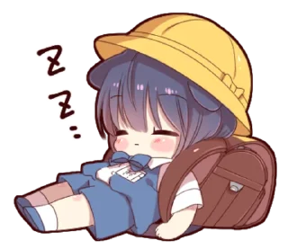 😴 emoji @S0FTDEV1L going to school Telegram sticker 15 of 25