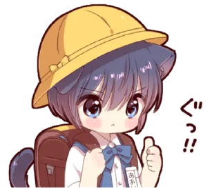 Sticker from @S0FTDEV1L going to school