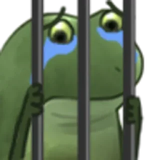🔲 emoji Concerned Frog Telegram sticker 23 of 101