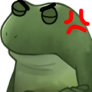 💢 emoji Concerned Frog Telegram sticker 3 of 101