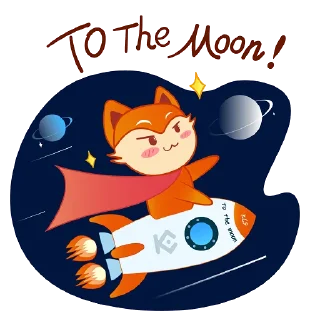 🚀 emoji New KuCoin KuFox Telegram sticker 6 of 12