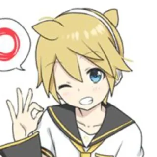 Sticker from Kagamine len [by : @Sugar_Blxsoom]