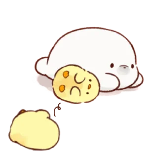 🙁 emoji Soft and cute chick (motion?) Telegram sticker 24 of 25