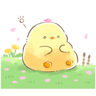 😌 emoji soft and cute chick (spring) Telegram sticker 8 of 40