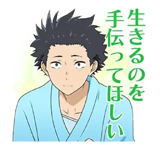 🙂 emoji A Silent Voice • @AnimeCrunch_Stickers Telegram sticker 24 of 40