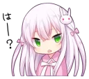 🤔 emoji Sticker of the slant eyes & cat girl Telegram sticker 20 of 61