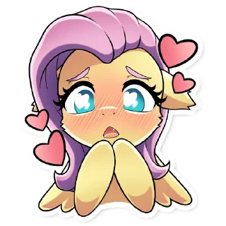 😍 emoji SymbianL Fluttershy Faces Telegram sticker 8 of 18