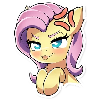 😡 emoji SymbianL Fluttershy Faces Telegram sticker 1 of 18