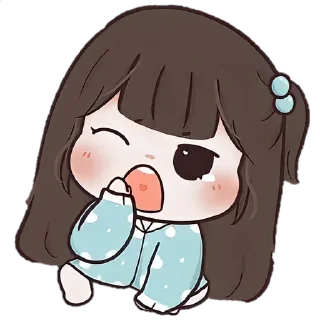 🥱 emoji @adi_xd ≈ Cute Girl - Collection 13 ---------------------------- Telegram sticker 12 of 40