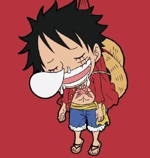 Sticker from One Piece Chibi // @Kakarottow