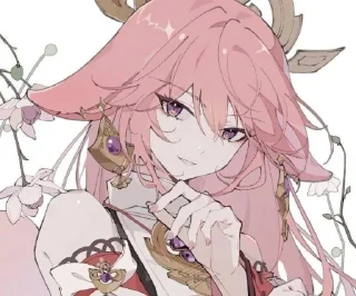 💗 emoji Yae Miko Telegram sticker 8 of 18