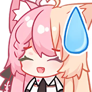😅 emoji 桃井最中Monaka装扮 @MonakaSticker Telegram sticker 9 of 62