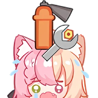 🔧 emoji 桃井最中Monaka装扮 @MonakaSticker Telegram sticker 18 of 62