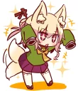 🙃 emoji ケモミミちゃん Telegram sticker 13 of 120