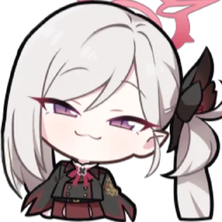 😏 emoji ブルーアーカイブ/Blue Archive/碧蓝档案/蔚蓝档案/블루 아카이브 sticker包 @Uindobureka Telegram sticker 11 of 105