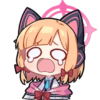 😥 emoji ブルーアーカイブ/Blue Archive/碧蓝档案/蔚蓝档案/블루 아카이브 sticker包 @Uindobureka Telegram sticker 16 of 105