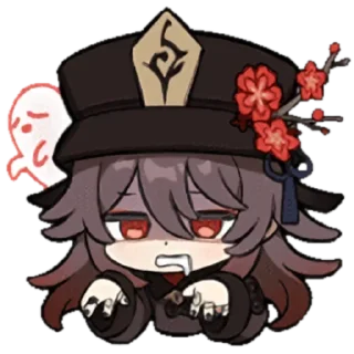 😏 emoji Hu Tao Telegram sticker 7 of 50