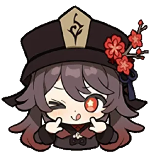 😁 emoji Hu Tao Telegram sticker 12 of 50