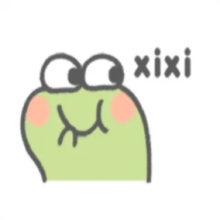 Sticker from frog