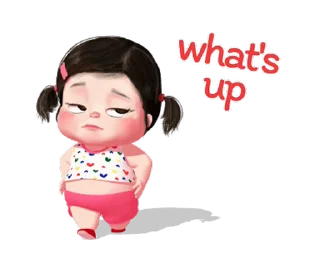 Sticker from Lookpear cute girl animated (ENG) @moe_sticker_bot