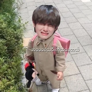 😭 emoji BTS memes Myanmar Telegram sticker 19 of 60