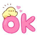 Sticker from soft & cute chick!!