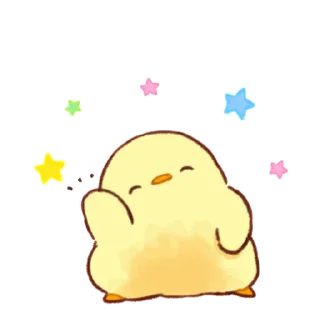 😄 emoji Soft and cute chick (motion?) Telegram sticker 21 of 25