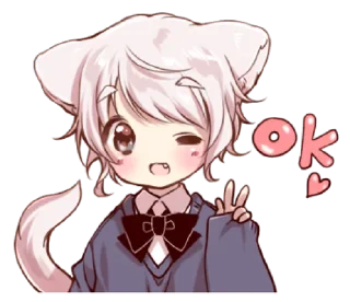 Sticker from Cute cat ear boy @bistic