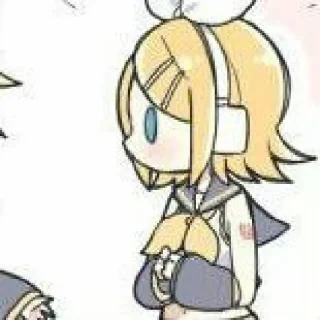 🍊 emoji ❃.✮:▹Rin Kagamine◃:✮.❃ @hhaikara Telegram sticker 15 of 70