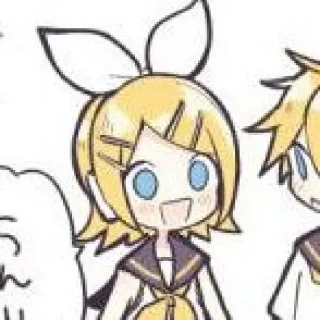 🍊 emoji ❃.✮:▹Rin Kagamine◃:✮.❃ @hhaikara Telegram sticker 20 of 70